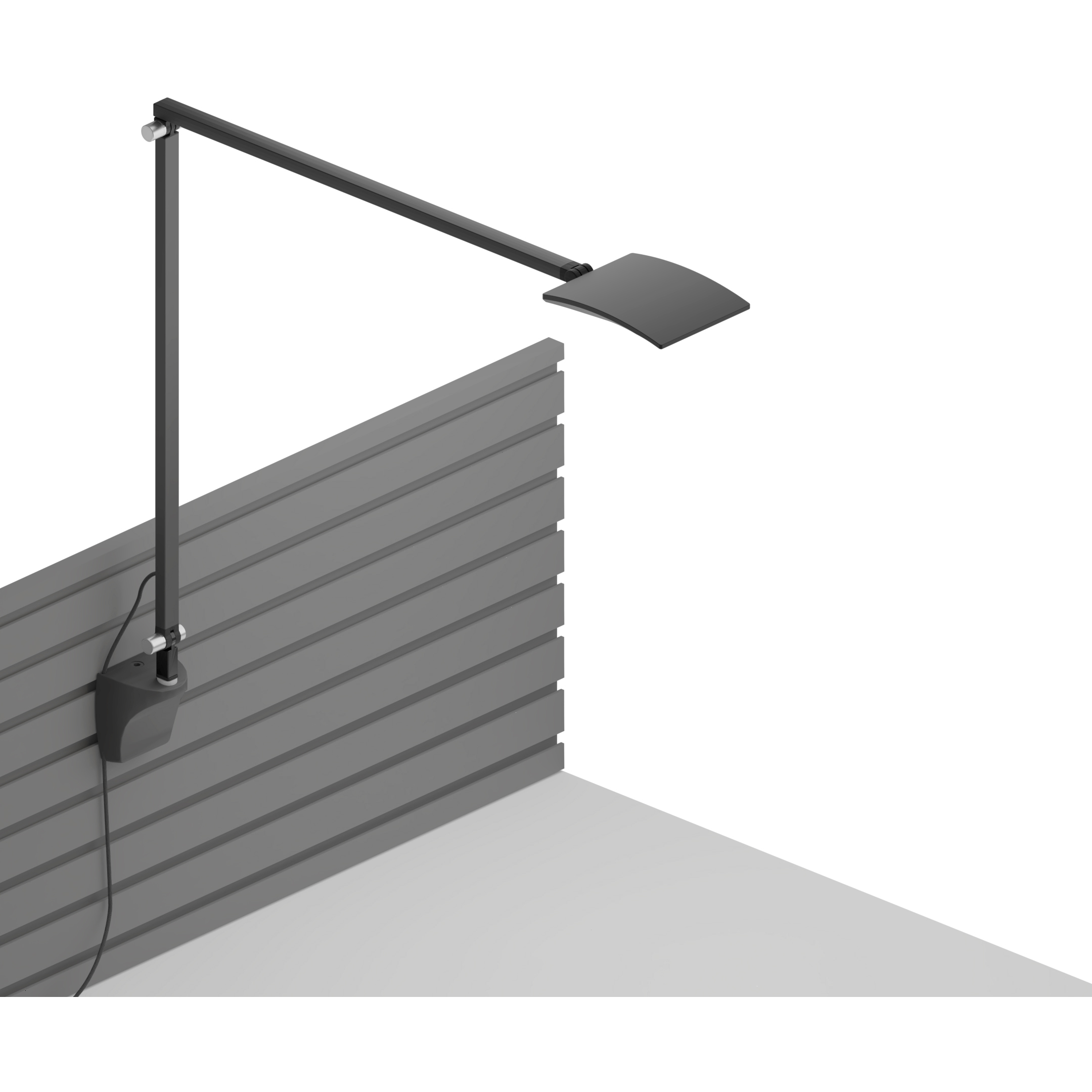 Mosso Pro Slatwall Mount Desk Lamp Wall Light in Metallic Black